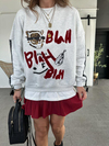 Gri Kolu Yazılı Sweatshirt
