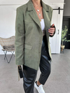 Haki Süet Oversize Ceket