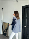 Lacivert Gömlek Detaylı Düğmeli Sweatshirt