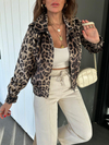 Leopar Süet Bomber Ceket