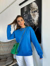 Mavi Basic Bisiklet Yaka Sweatshirt