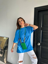 Mavi Bisiklet Yaka Cotton Tshirt
