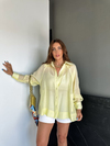 Sarı Yarasa Kol Oversize Gömlek