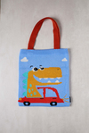 Arabalı Dinazor Triko Tote Bag