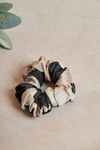 Beige And Black Small Scrunchie