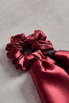 Bordo Kuyruklu Sateen Scrunchie