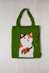 Gitarlı Kedi Triko Tote Bag