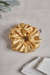 Gold Bol Büzgülü Sateen Scrunchie