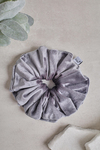 Gri Kadife Scrunchie