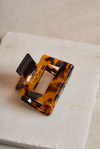 Kare Dikdörtgen Amber Tortoise Kemik Toka