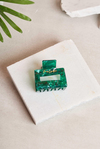 Kare Dikdörtgen Emerald Glass Kemik Toka