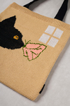 Kedi & Kelebek Triko Tote Bag