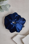 Lacivert Kadife Scrunchie
