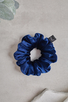 Lacivert Kadife Small Scrunchie