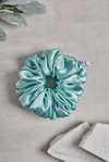 Mint Bol Büzgülü Sateen Scrunchie