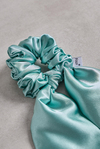 Mint Kuyruklu Sateen Scrunchie