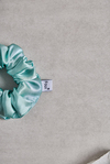 Mint Small Sateen Scrunchie