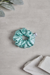 Mint Small Sateen Scrunchie