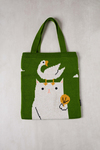 Ördek ve Kedi triko Tote Bag
