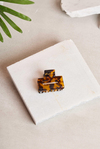 Rectangle Midi Amber Tortoise Kemik Toka