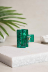 Rectangle Midi Emerald Glass Kemik Toka