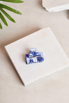 Rectangle Midi Storm Marble Kemik Toka