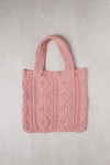 Saç Örgüsü Pembe Triko Tote Bag