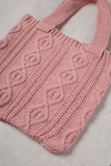 Saç Örgüsü Pembe Triko Tote Bag