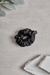 Siyah Small Sateen Scrunchie