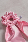 Toz Pembe Kuyruklu Sateen Scrunchie