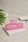 Xl Dikdörtgen Blush Petal Kemik Toka