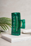 Xl Dikdörtgen Emerald Glass Kemik Toka