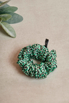 Yeşil Ebruli Small Scrunchie