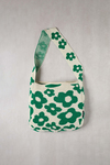 Yeşil Papatyalı Triko Tote Bag