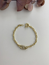 Oval Taşlı Geçmeli Bileklik