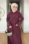 Laris Modal Kumaş Ceket-Etek Tesettür Takım- Bordo