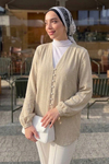 Lena Krem Keten Kimono- Standart Beden (38-42 Uyumlu)