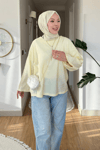 Mestro Modal Kumaş Basic Tesettür Tunik- Sarı