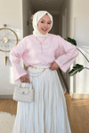 Mestro Modal Kumaş Basic Tesettür Tunik- Pembe
