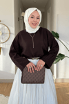 Mestro Modal Kumaş Basic Tesettür Tunik- Acı Kahve