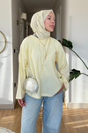 Mestro Modal Kumaş Basic Tesettür Tunik- Sarı