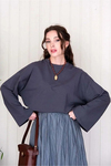 Modal Kumaş Kısa Tunik- Füme Standart (36-42 Uyumludur)