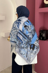 Palm Omuz Şalı- Mavi