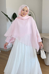 Rodri Tül Modal Kumaş Asimetrik Kesim Bluz- Pembe