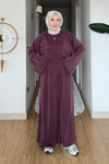 Ruby Pike orijinal Modal Kumaş Parçalı Pantolon- Tunik Tesettür Takım- Mürdüm