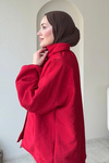 Salio Fermuarlı Ceket- Kırmızı Standart Beden (36-44 Uyumlu)