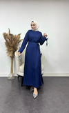 Sofya Keten Eteği Bağlamalı Takım-Lacivert