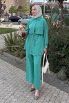 Yazlık Krep Kumaş Gömlek Pantolon Takım - Mint Yeşili