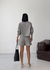 Çizgili Oversize Bomber Beyaz Ceket