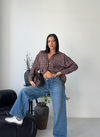 Ekose Desen Oversize Gömlek
